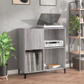 Sonoma gray plywood disc cabinet 84.5x38x89 cm by vidaXL, CD and DVD storage - Ref: Foro24-832003, Price: 83,99 €, Discount: %