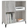 Mueble discos madera contrachapada gris Sonoma 84,5x38x89 cm de vidaXL, Almacenamiento para CD y DVD - Ref: Foro24-832003, Pr...