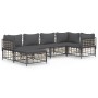 Gartenmöbel-Set 6-teilig anthrazitfarbene Kissen PE-Rattan von vidaXL, Outdoor-Sofas - Ref: Foro24-3186771, Preis: 455,46 €, ...