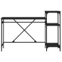 Desk with black iron and wood shelves 135x50x90 cm by vidaXL, Desks - Ref: Foro24-826709, Price: 81,15 €, Discount: %