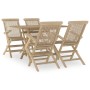 5-piece solid teak wood garden dining set by vidaXL, Garden sets - Ref: Foro24-3155043, Price: 495,39 €, Discount: %