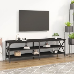 Mueble de TV madera contrachapada negro 160x40x50 cm de vidaXL, Muebles TV - Ref: Foro24-826729, Precio: 81,18 €, Descuento: %