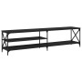 Mueble para TV metal y madera contrachapada negro 200x40x50 cm de vidaXL, Muebles TV - Ref: Foro24-826739, Precio: 102,31 €, ...