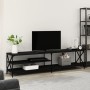 Mueble para TV metal y madera contrachapada negro 200x40x50 cm de vidaXL, Muebles TV - Ref: Foro24-826739, Precio: 102,31 €, ...