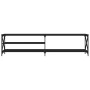 Mueble para TV metal y madera contrachapada negro 200x40x50 cm de vidaXL, Muebles TV - Ref: Foro24-826739, Precio: 102,31 €, ...