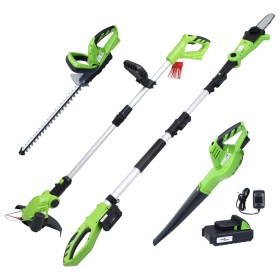 4-Piece Cordless Garden Power Tool Set by vidaXL, Motorized Equipment Sets for Outdoor Use - Ref: Foro24-3154935, Price: 308,...