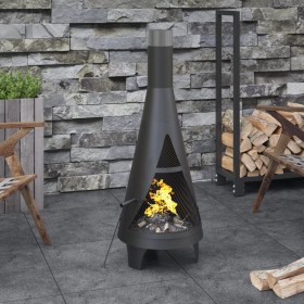 Garden stove with steel poker 45x45x122 cm by vidaXL, Chimneys - Ref: Foro24-363341, Price: 130,99 €, Discount: %