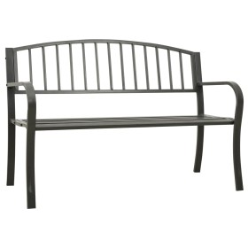 Gray steel garden bench 120 cm by vidaXL, garden benches - Ref: Foro24-319581, Price: 94,99 €, Discount: %