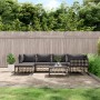 Gartenmöbel-Set 7-teilig und anthrazitgraue PE-Rattankissen von vidaXL, Outdoor-Sofas - Ref: Foro24-3186773, Preis: 528,55 €,...