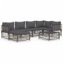 Garden furniture set 7 pieces and anthracite gray PE rattan cushions by vidaXL, Outdoor sofas - Ref: Foro24-3186773, Price: 5...