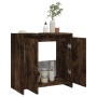 Armario de baño madera contrachapada roble ahumado 60x33x61 cm de vidaXL, Muebles de baño - Ref: Foro24-826357, Precio: 39,99...