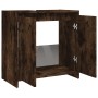 Armario de baño madera contrachapada roble ahumado 60x33x61 cm de vidaXL, Muebles de baño - Ref: Foro24-826357, Precio: 39,99...