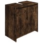 Armario de baño madera contrachapada roble ahumado 60x33x61 cm de vidaXL, Muebles de baño - Ref: Foro24-826357, Precio: 39,99...