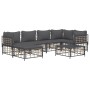 Garden furniture set 7 pieces and anthracite gray PE rattan cushions by vidaXL, Outdoor sofas - Ref: Foro24-3186773, Price: 5...