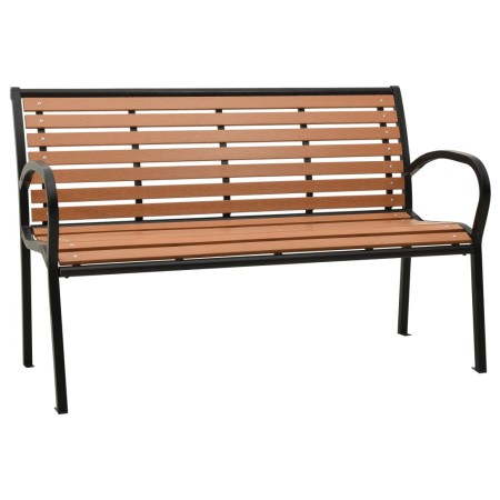 Gartenbank aus Stahl und WPC, schwarz und braun, 116 cm von vidaXL, Gartenbänke - Ref: Foro24-319579, Preis: 180,99 €, Rabatt: %