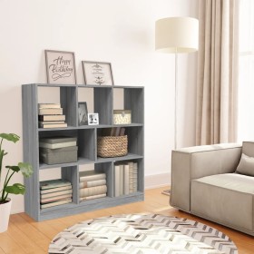 Plywood gray Sonoma bookshelf 97.5x29.5x100 cm by vidaXL, Bookcases and shelves - Ref: Foro24-826379, Price: 83,80 €, Discoun...