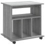 Kleiderschrank mit Rollen Sonoma graues Sperrholz 60x45x60 cm von vidaXL, Schließfächer und Lagerschränke - Ref: Foro24-82635...