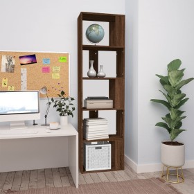 Oak brown plywood shelf 45x24x160 cm by vidaXL, Bookcases and shelves - Ref: Foro24-826377, Price: 49,39 €, Discount: %