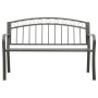 Banco de jardín acero gris 120 cm de vidaXL, Bancos de jardín - Ref: Foro24-319586, Precio: 105,16 €, Descuento: %