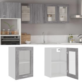 Sonoma gray plywood hanging cabinet 40x31x60 cm by vidaXL, Kitchen cabinets - Ref: Foro24-826346, Price: 43,12 €, Discount: %