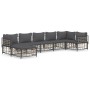 7-teiliges Gartenmöbel-Set und Kissen aus PE-Rattan, anthrazitgrau von vidaXL, Outdoor-Sofas - Ref: Foro24-3186775, Preis: 52...