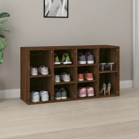 Oak brown plywood shoe bench 103x30x54.5 cm by vidaXL, Shoe racks and shoe organizers - Ref: Foro24-826371, Price: 60,99 €, D...