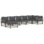 7-teiliges Gartenmöbel-Set und Kissen aus PE-Rattan, anthrazitgrau von vidaXL, Outdoor-Sofas - Ref: Foro24-3186775, Preis: 52...