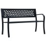 Garden bench, black steel, 120 cm by vidaXL, garden benches - Ref: Foro24-319582, Price: 92,99 €, Discount: %