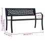 Garden bench, black steel, 120 cm by vidaXL, garden benches - Ref: Foro24-319582, Price: 92,99 €, Discount: %