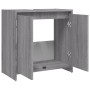 Armario de baño madera contrachapada gris Sonoma 60x33x61 cm de vidaXL, Muebles de baño - Ref: Foro24-826358, Precio: 45,01 €...