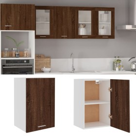 Oak brown wood hanging TV cabinet 39.5x31x60 cm by vidaXL, Kitchen cabinets - Ref: Foro24-826350, Price: 44,99 €, Discount: %