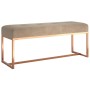 Beige velvet bench 110x36x45 cm by vidaXL, Benches for halls and storage - Ref: Foro24-350604, Price: 110,16 €, Discount: %