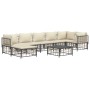 Gartenmöbel-Set 8-teilig und anthrazitfarbene PE-Rattan-Kissen von vidaXL, Outdoor-Sofas - Ref: Foro24-3186776, Preis: 609,76...