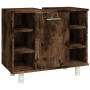 Armario de baño madera contrachapada roble ahumado 60x32x53,5cm de vidaXL, Muebles de baño - Ref: Foro24-826372, Precio: 47,8...