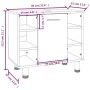 Badezimmerschrank Sperrholz geräucherte Eiche 60x32x53,5cm von vidaXL, Badezimmermöbel - Ref: Foro24-826372, Preis: 49,97 €, ...