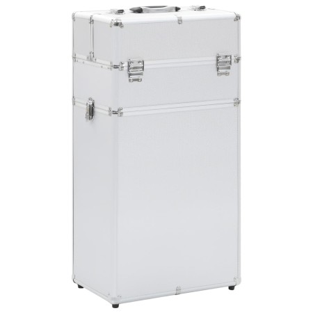 Silver aluminum makeup trolley case by vidaXL, toiletry bags - Ref: Foro24-91821, Price: 99,27 €, Discount: %