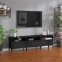 Mueble de TV madera contrachapada negro 150x30x44,5 cm de vidaXL, Muebles TV - Ref: Foro24-831918, Precio: 112,13 €, Descuent...