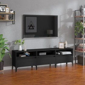 Black plywood TV cabinet 150x30x44.5 cm by vidaXL, TV Furniture - Ref: Foro24-831918, Price: 112,13 €, Discount: %