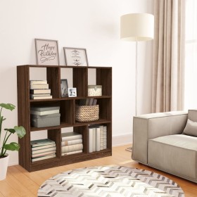 Oak brown plywood shelf 97.5x29.5x100 cm by vidaXL, Bookcases and shelves - Ref: Foro24-826380, Price: 77,99 €, Discount: %