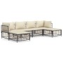 Gartenmöbel-Set 6-teilig anthrazitfarbene Kissen PE-Rattan von vidaXL, Outdoor-Sofas - Ref: Foro24-3186778, Preis: 428,72 €, ...