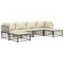 Gartenmöbel-Set 6-teilig anthrazitfarbene Kissen PE-Rattan von vidaXL, Outdoor-Sofas - Ref: Foro24-3186778, Preis: 428,72 €, ...