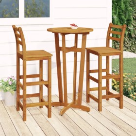 Garden table and high stools 3 pcs solid acacia wood by vidaXL, Garden sets - Ref: Foro24-3154382, Price: 203,24 €, Discount: %