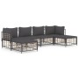 Gartenmöbel-Set 6-teilig anthrazitfarbene Kissen PE-Rattan von vidaXL, Outdoor-Sofas - Ref: Foro24-3186779, Preis: 425,99 €, ...