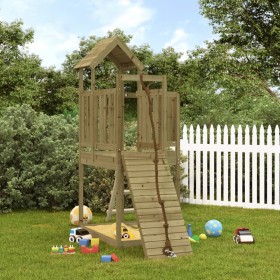 Pine Impregnated Wood Climbing Wall Playhouse by vidaXL, Swings and play structures - Ref: Foro24-3155833, Price: 339,99 €, D...