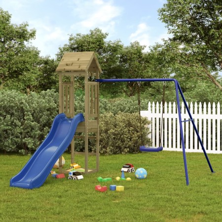 Spielplatz im Freien aus imprägniertem Kiefernholz von vidaXL, Schaukeln und Spielgeräte - Ref: Foro24-3155821, Preis: 273,39...