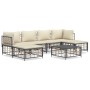 Set muebles de jardín 7 pzas y cojines ratán PE gris antracita de vidaXL, Sofás de exterior - Ref: Foro24-3186780, Precio: 50...