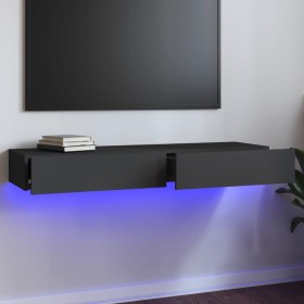 TV stand with LED lights gray 120x35x15.5 cm by vidaXL, TV Furniture - Ref: Foro24-832865, Price: 74,99 €, Discount: %