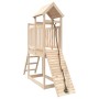 Solid pine wood playhouse with climbing wall by vidaXL, Swings and play structures - Ref: Foro24-3155867, Price: 223,99 €, Di...