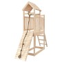 Solid pine wood playhouse with climbing wall by vidaXL, Swings and play structures - Ref: Foro24-3155867, Price: 223,99 €, Di...