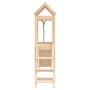 Solid pine wood playhouse with climbing wall by vidaXL, Swings and play structures - Ref: Foro24-3155867, Price: 223,99 €, Di...